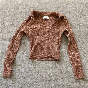 Abercrombie & Fitch Brown Long Sleeve Top
